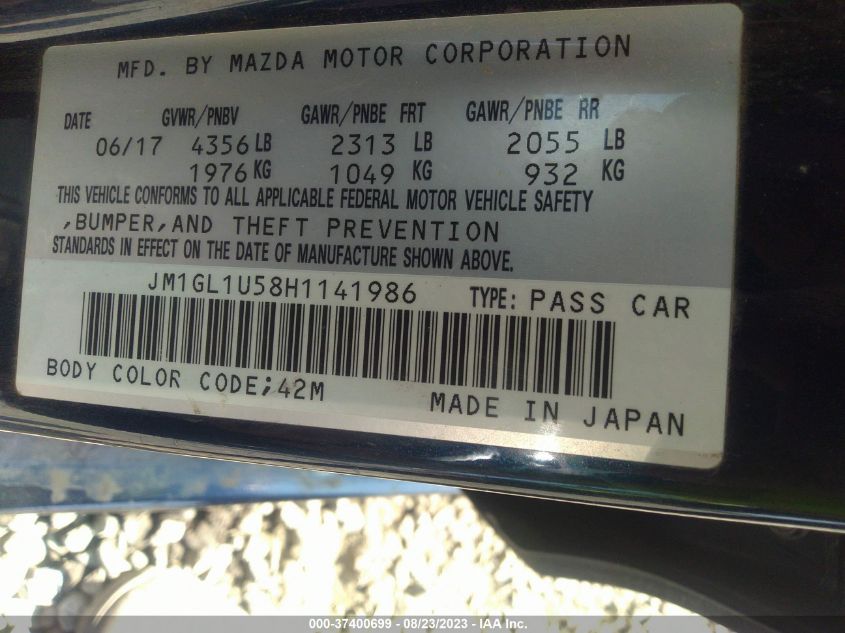 2017 MAZDA MAZDA6 SPORT - JM1GL1U58H1141986