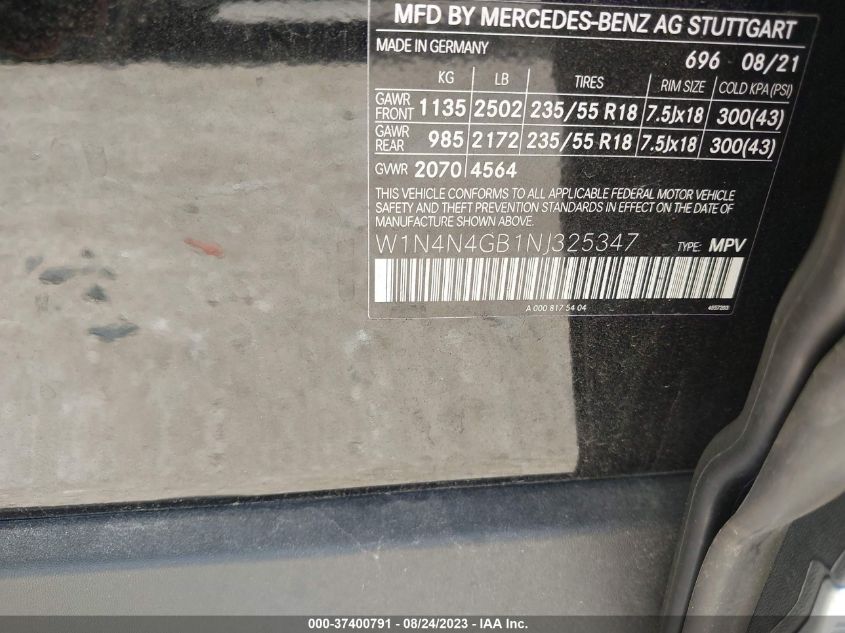2022 MERCEDES-BENZ GLA GLA 250 - W1N4N4GB1NJ325347