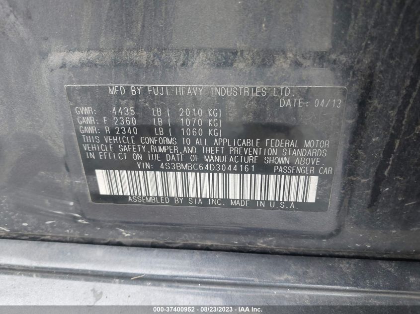 2013 SUBARU LEGACY 2.5I PREMIUM - 4S3BMBC64D3044161