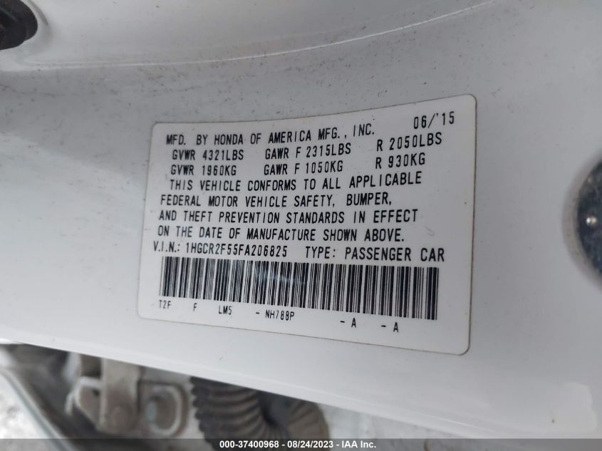 2015 HONDA ACCORD SEDAN SPORT - 1HGCR2F55FA206825