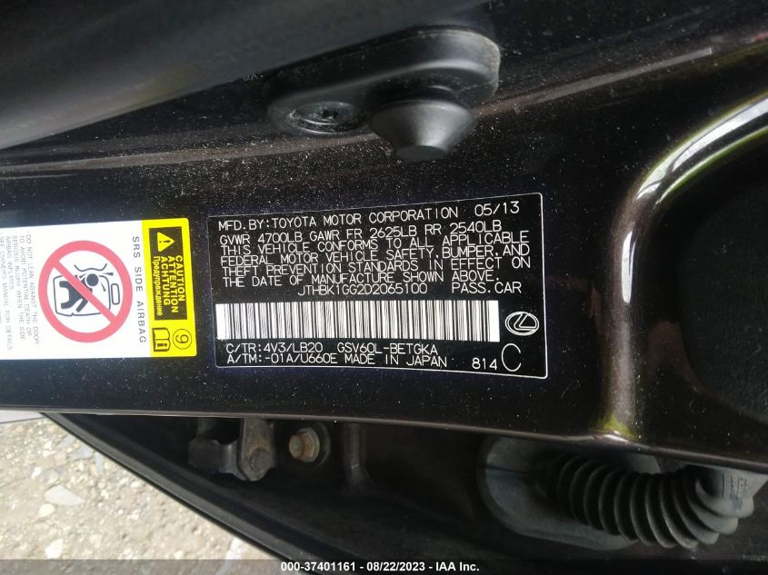 2013 LEXUS ES 350 4DR SDN - JTHBK1GG2D2065100