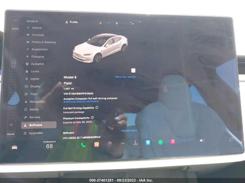 2023 TESLA MODEL S PLAID - 5YJSA1E60PF513933