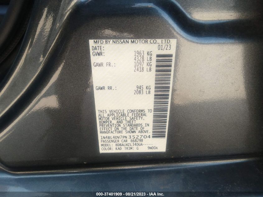 2023 NISSAN ALTIMA 2.5 SV - 1N4BL4DV7PN352704