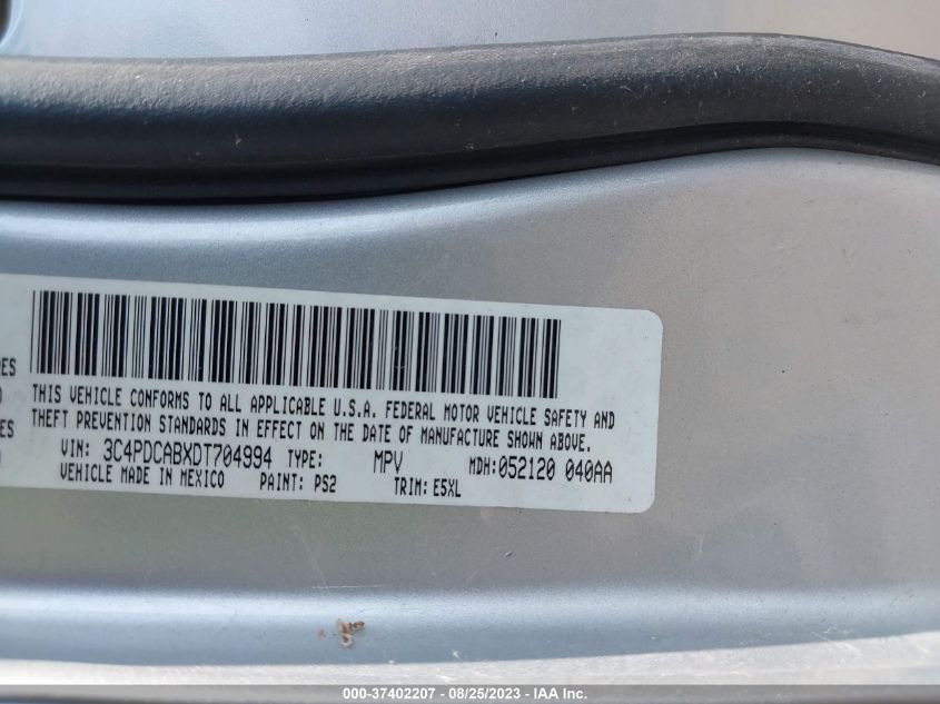 2013 DODGE JOURNEY AMERICAN VALUE PKG - 3C4PDCABXDT704994