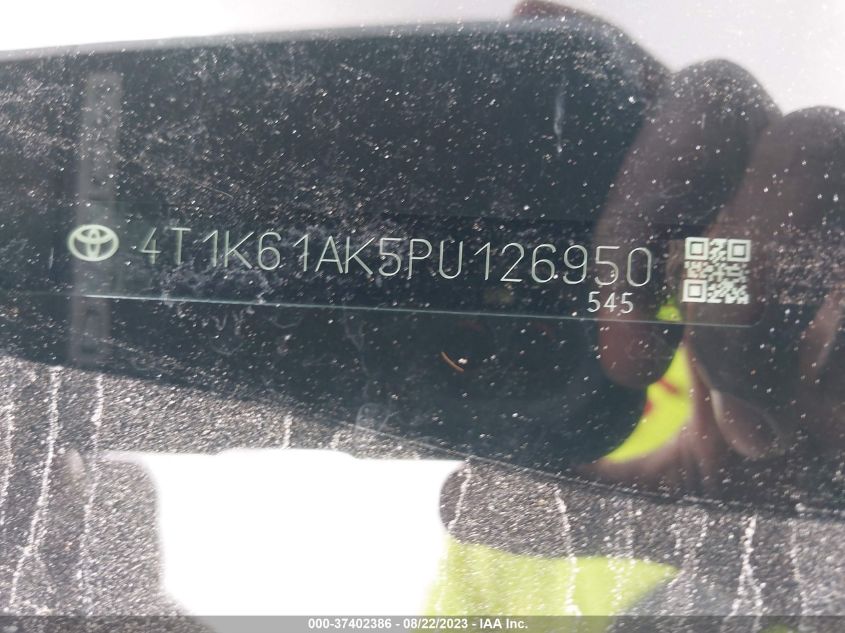 2023 TOYOTA CAMRY XSE - 4T1K61AK5PU126950