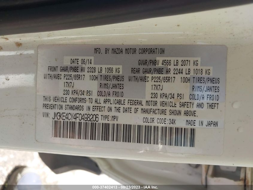 2015 MAZDA CX-5 TOURING - JM3KE4CY4F0498206