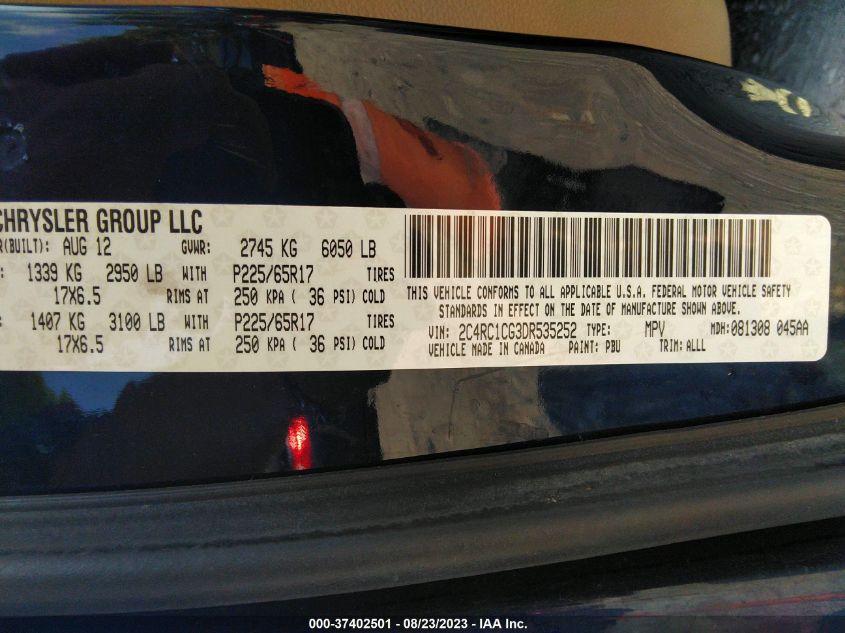 2013 CHRYSLER TOWN & COUNTRY TOURING-L - 2C4RC1CG3DR535252