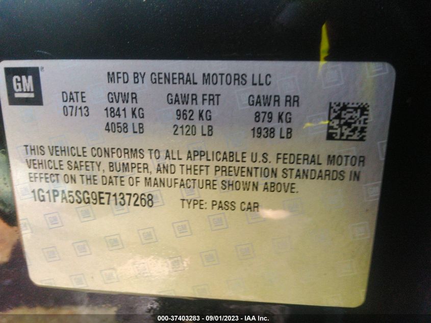 2014 CHEVROLET CRUZE LS - 1G1PA5SG9E7137268