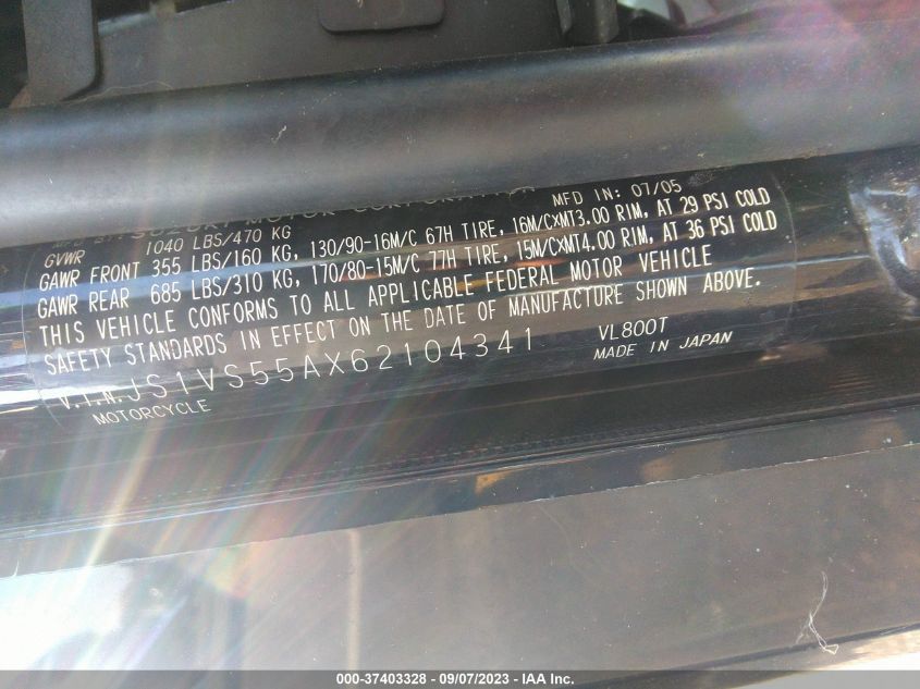 2006 SUZUKI C50 - JS1VS55AX62104341