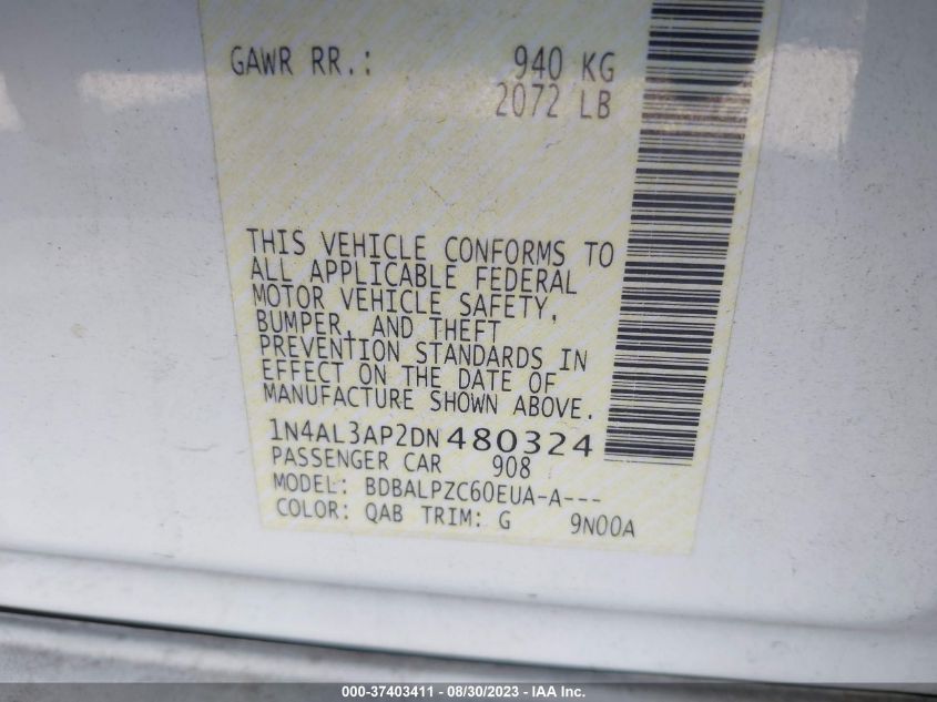 2013 NISSAN ALTIMA 2.5 - 1N4AL3AP2DN480324