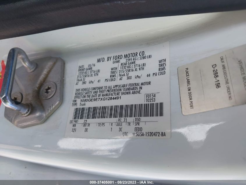 2016 FORD TRANSIT CONNECT WAGON XL - NM0GE9E7XG1284491