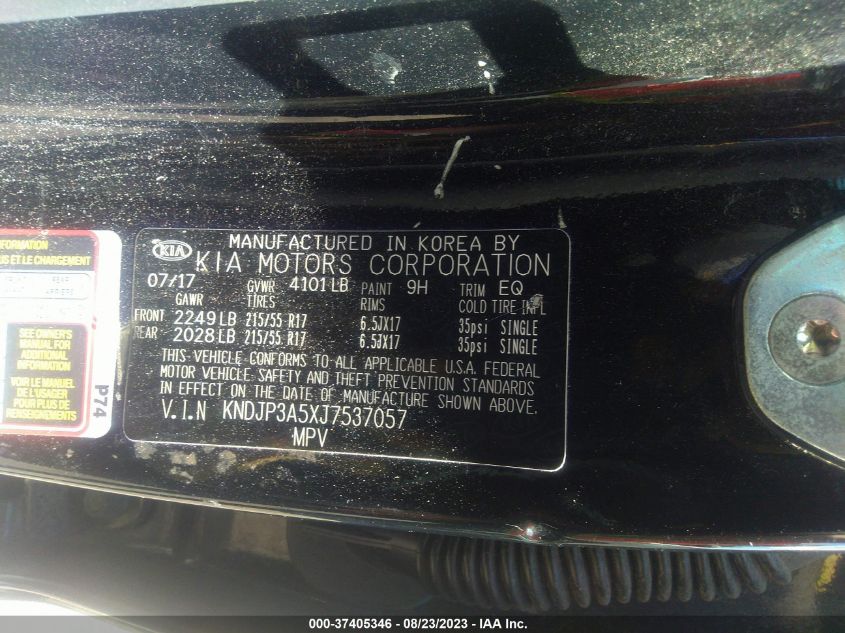 2018 KIA SOUL + - KNDJP3A5XJ7537057