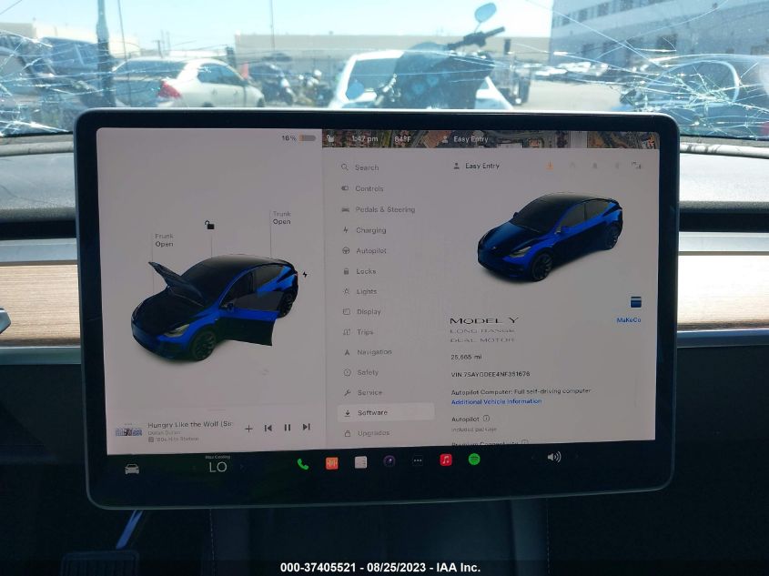 2022 TESLA MODEL Y - 7SAYGDEE4NF351676
