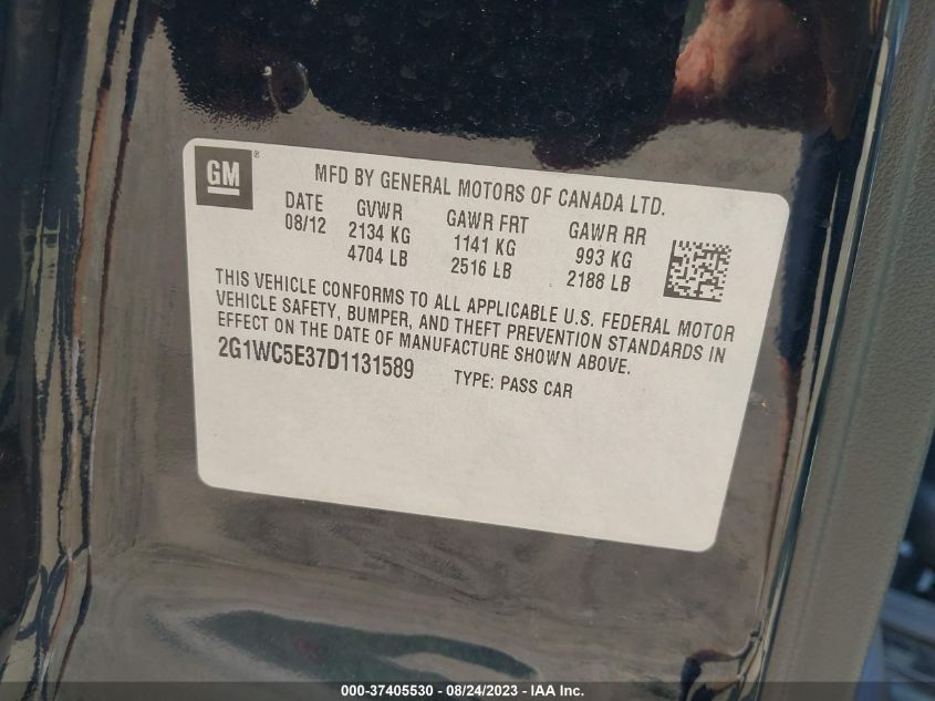 2013 CHEVROLET IMPALA LTZ - 2G1WC5E37D1131589