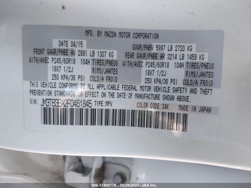 2015 MAZDA CX-9 SPORT - JM3TB3BA2F0461845