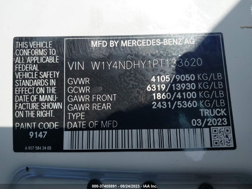2023 MERCEDES-BENZ SPRINTER CARGO VAN W1Y4NDHY1PT133620