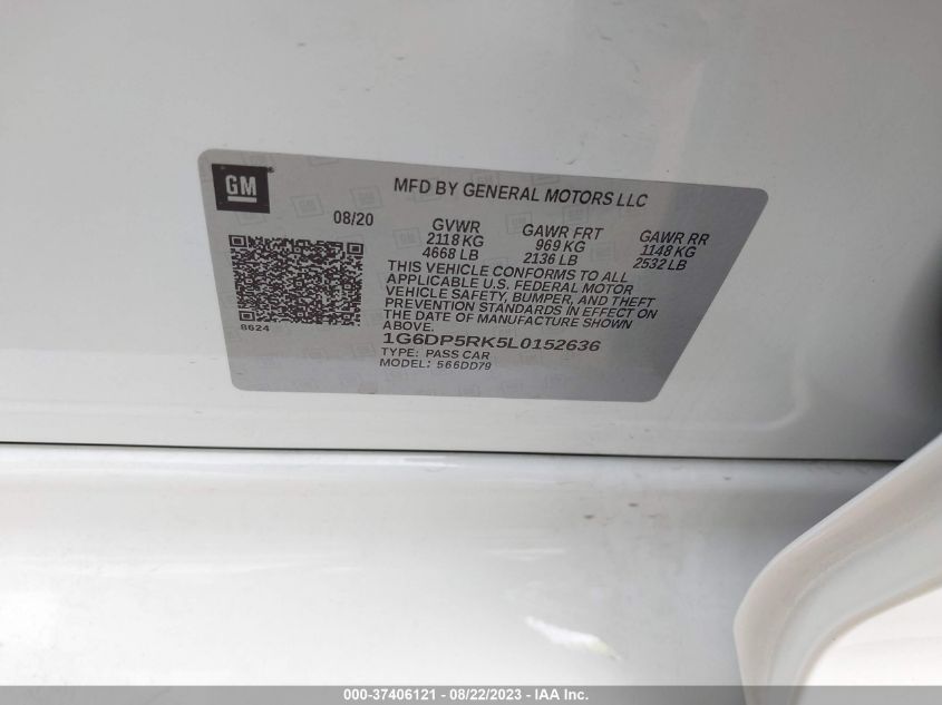 2020 CADILLAC CT5 SPORT 1G6DP5RK5L0152636