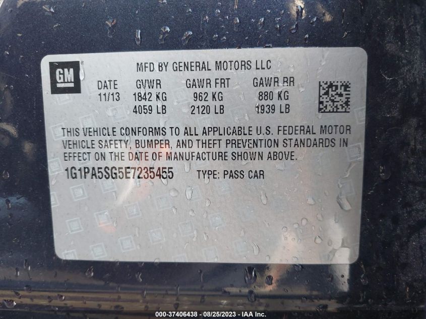 2014 CHEVROLET CRUZE LS - 1G1PA5SG5E7235455
