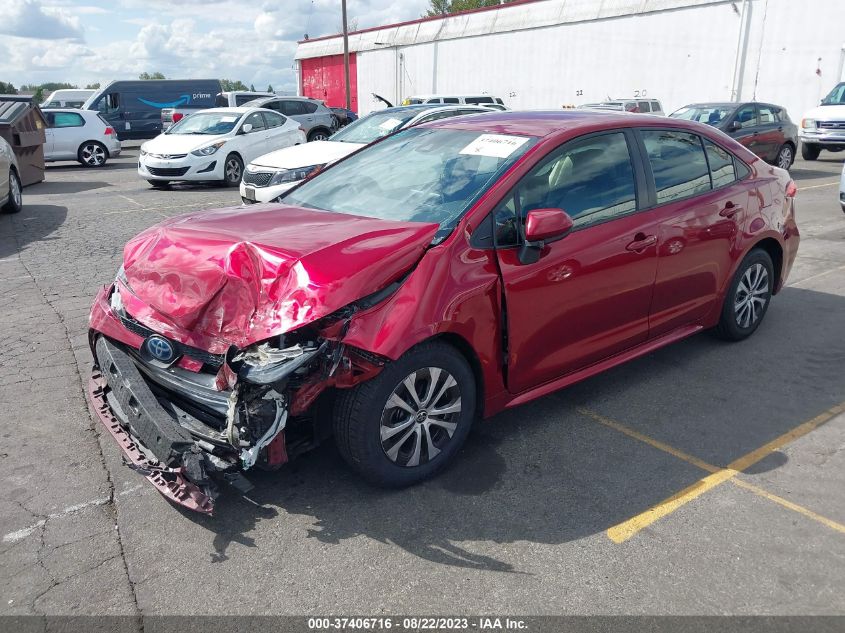 VIN JTDEAMDEXNJ048137 2022 TOYOTA COROLLA HYBRID LE