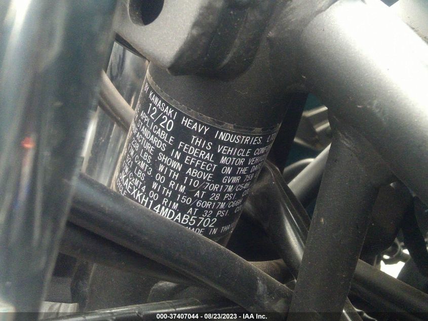 2021 KAWASAKI EX400 JKAEXKH14MDAB5702