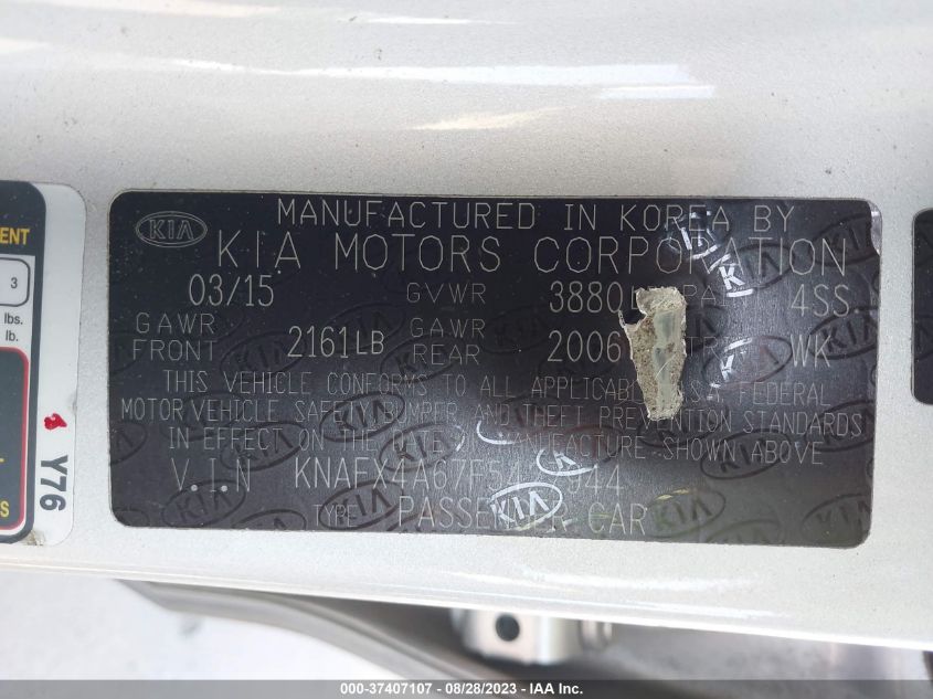 2015 KIA FORTE LX - KNAFX4A67F5427944