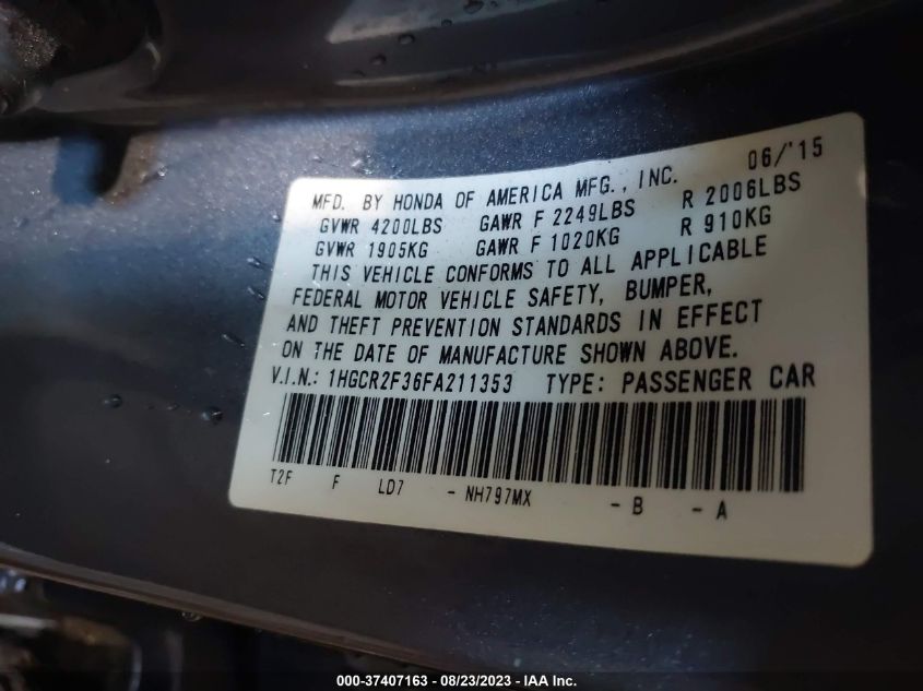 2015 HONDA ACCORD SEDAN LX - 1HGCR2F36FA211353