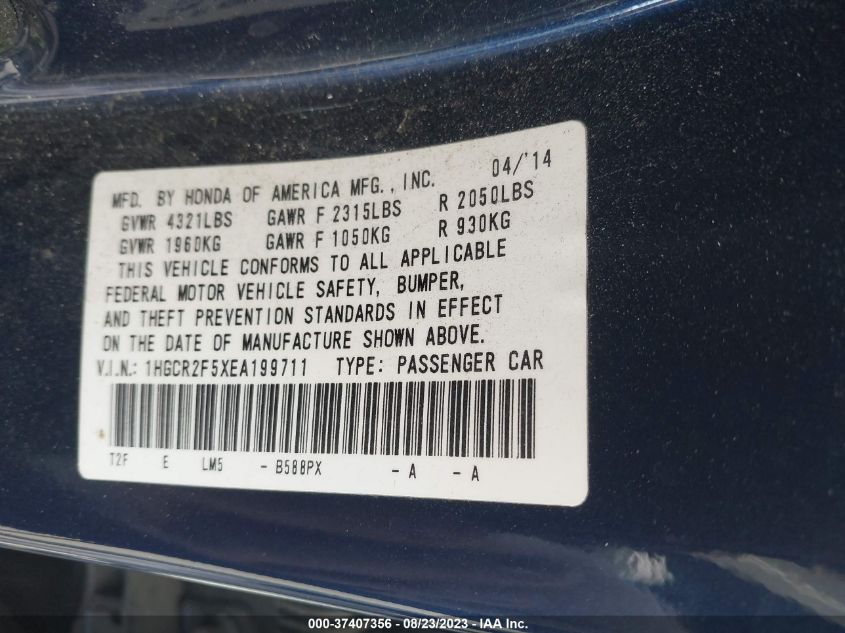 2014 HONDA ACCORD SEDAN SPORT - 1HGCR2F5XEA199711