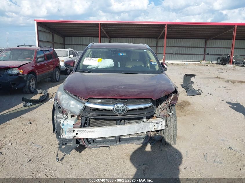 2016 TOYOTA HIGHLANDER LIMITED/LTD PLATINUM - 5TDDKRFH3GS227641