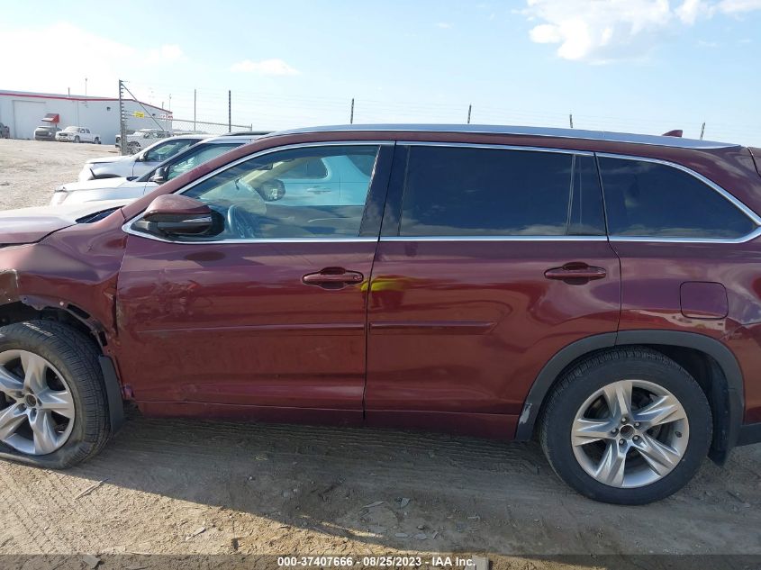2016 TOYOTA HIGHLANDER LIMITED/LTD PLATINUM - 5TDDKRFH3GS227641