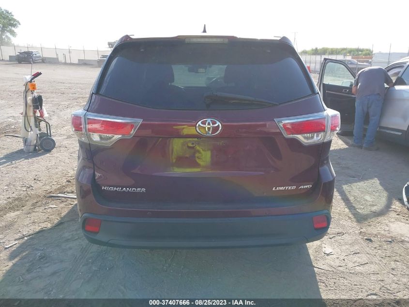 2016 TOYOTA HIGHLANDER LIMITED/LTD PLATINUM - 5TDDKRFH3GS227641