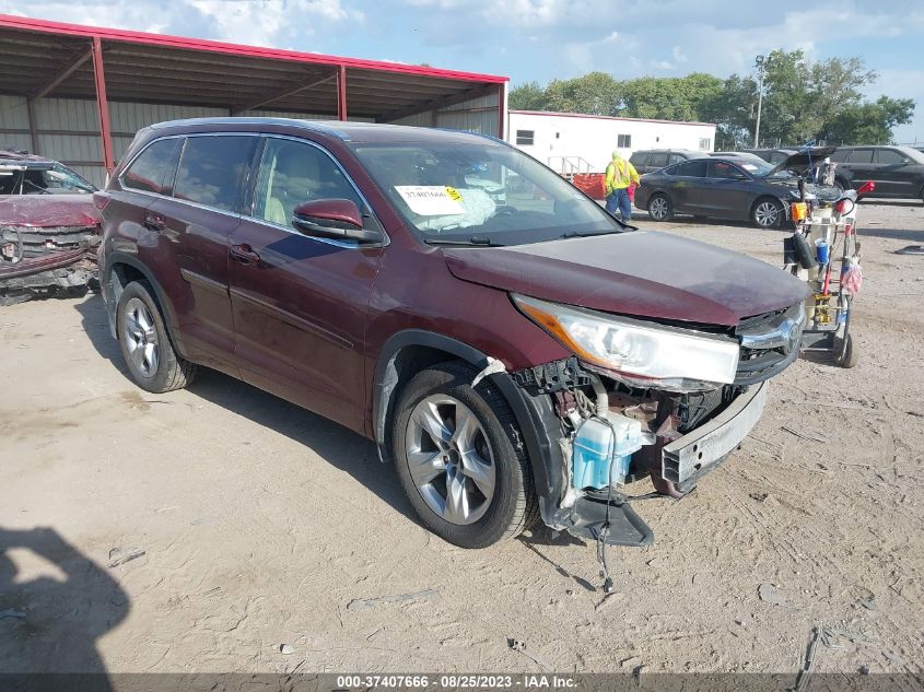 2016 TOYOTA HIGHLANDER LIMITED/LTD PLATINUM - 5TDDKRFH3GS227641