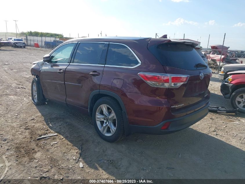 2016 TOYOTA HIGHLANDER LIMITED/LTD PLATINUM - 5TDDKRFH3GS227641