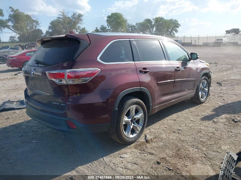 2016 TOYOTA HIGHLANDER LIMITED/LTD PLATINUM - 5TDDKRFH3GS227641