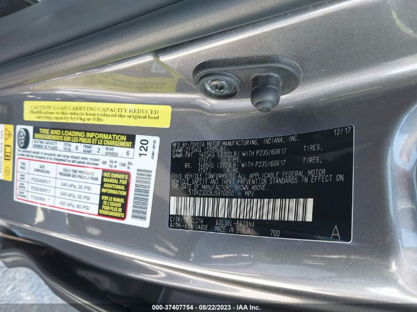 2018 TOYOTA SIENNA XLE AUTO ACCESS - 5TDYZ3DC9JS910050