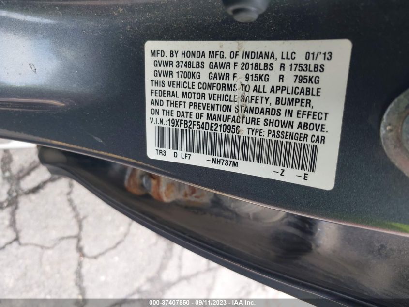 2013 HONDA CIVIC SDN LX - 19XFB2F54DE210956