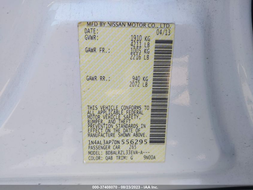2013 NISSAN ALTIMA 2.5 S - 1N4AL3AP7DN556295