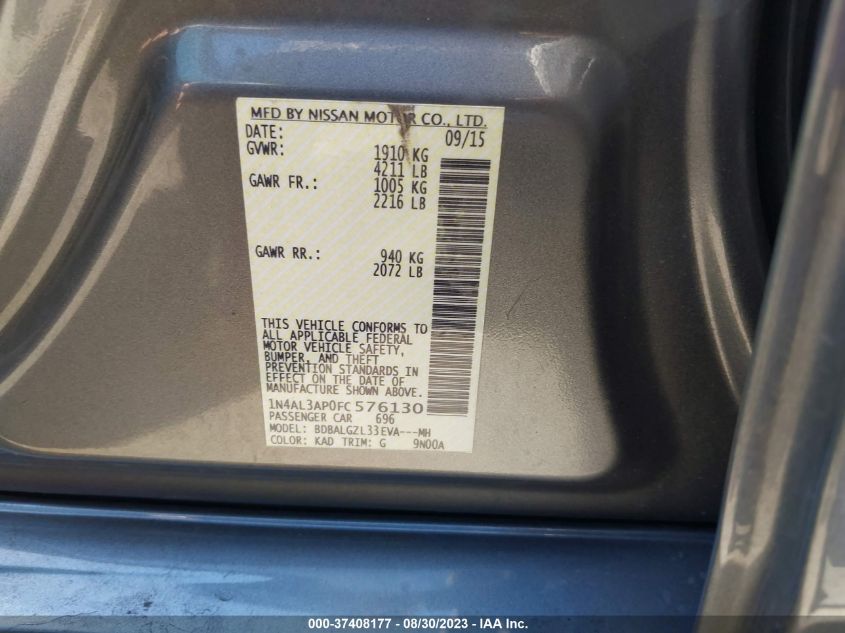 2015 NISSAN ALTIMA 2.5 S - 1N4AL3AP0FC576130