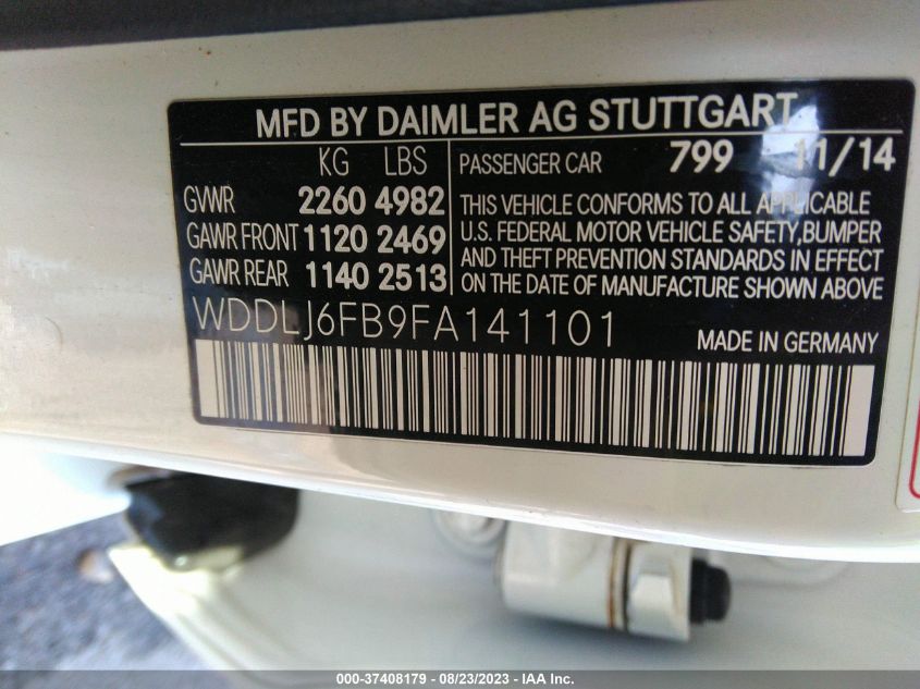 2015 MERCEDES-BENZ CLS 400 WDDLJ6FB9FA141101