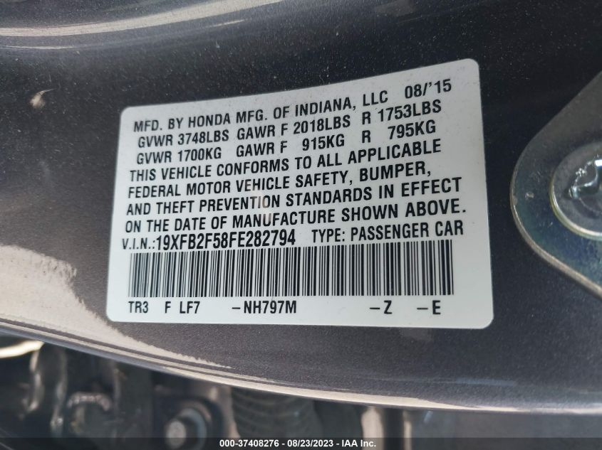 2015 HONDA CIVIC SEDAN LX - 19XFB2F58FE282794
