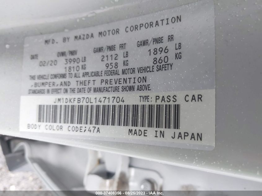 2020 MAZDA CX-3 SPORT - JM1DKFB70L1471704