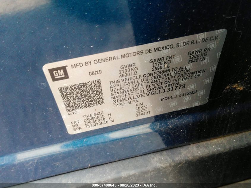 2020 GMC TERRAIN SLT - 3GKALVEV5LL131773