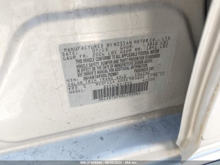 2013 NISSAN SENTRA SR - 3N1AB7APXDL752061