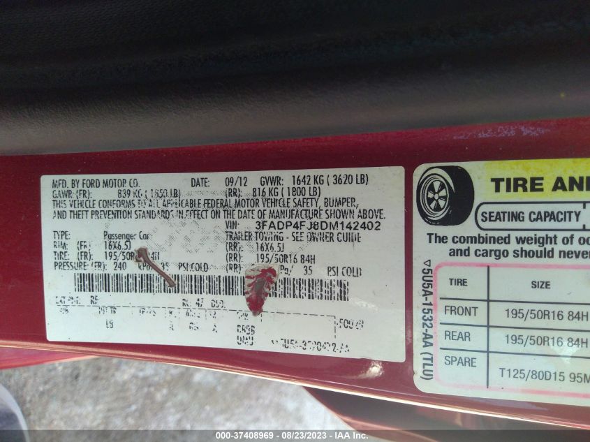 2013 FORD FIESTA TITANIUM - 3FADP4FJ8DM142402
