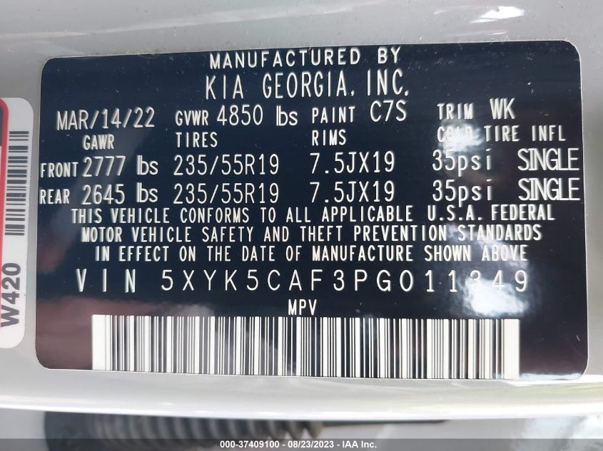 2023 KIA SPORTAGE SX-PRESTIGE - 5XYK5CAF3PG011349