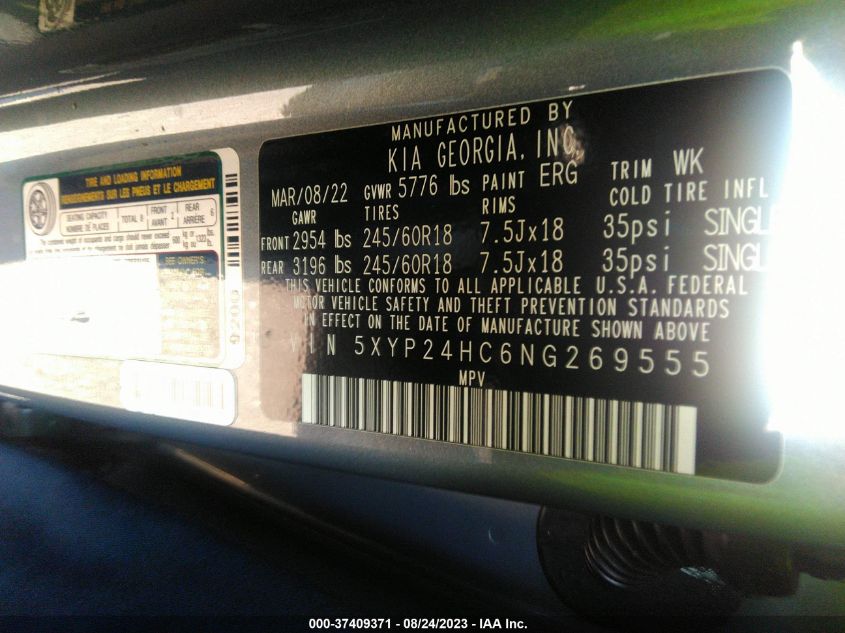 2022 KIA TELLURIDE LX - 5XYP24HC6NG269555