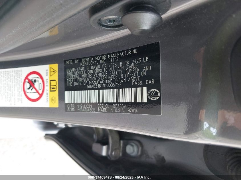 2019 LEXUS ES ES 350 - 58ABZ1B11KU035723