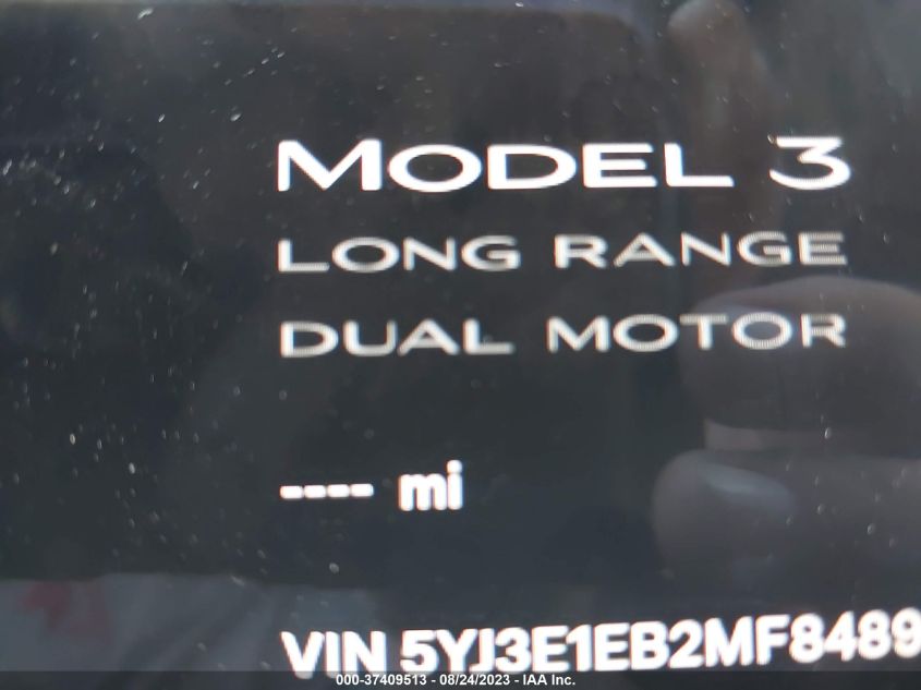 2021 TESLA MODEL 3 LONG RANGE - 5YJ3E1EB2MF848936