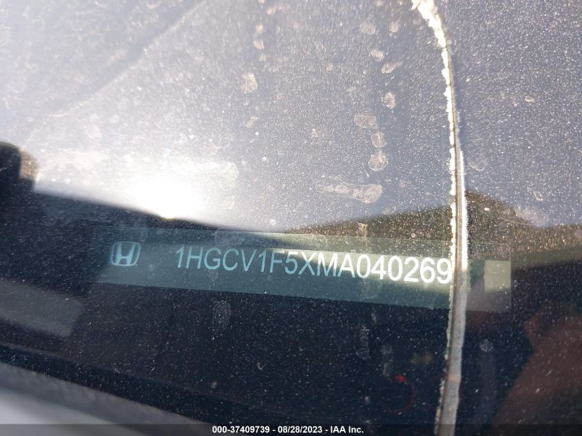 2021 HONDA ACCORD SEDAN EX-L - 1HGCV1F5XMA040269