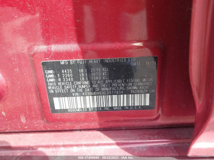 2014 SUBARU LEGACY 2.5I - 4S3BMBA69E3017834