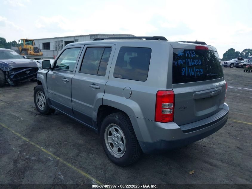 2015 JEEP PATRIOT SPORT - 1C4NJPBB4FD186203